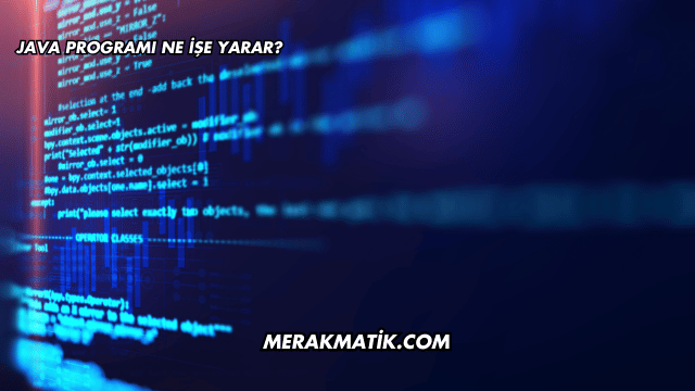 Java Programı Ne İşe Yarar?